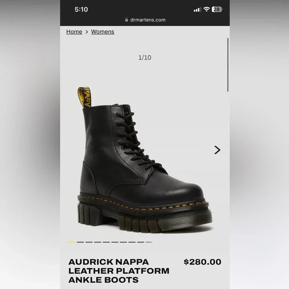 Dr. Martens Audrick Nappa Boots (Size 9) - Picture 2 of 9